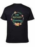 Blessed Gammy Floral Wreath Graphic Tee