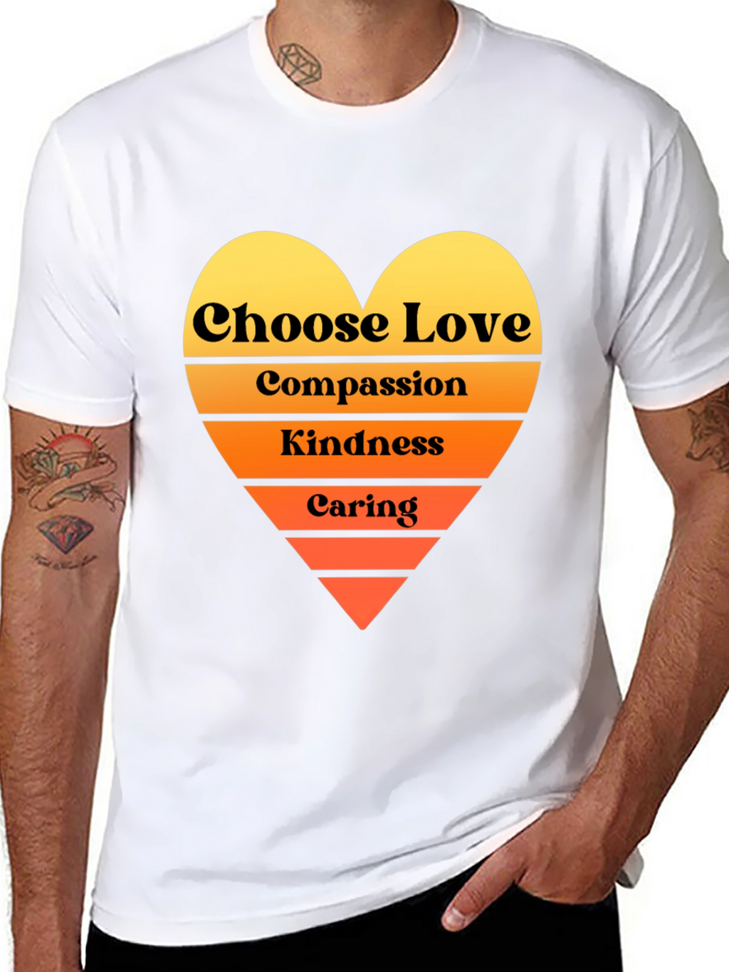Choose Love T-Shirt - Compassion Kindness Caring Heart