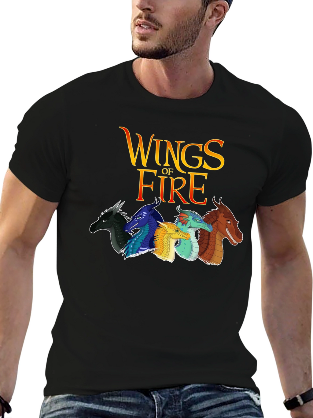 Wings of Fire Graphic Black T-Shirt