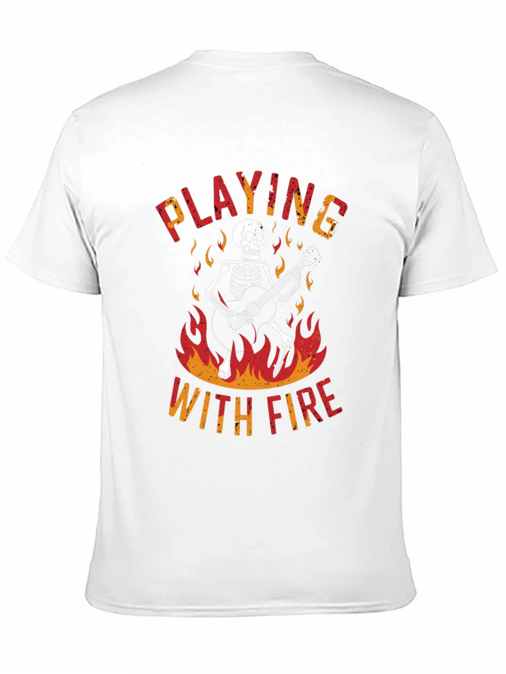 Skeleton Playing Guitar Graphic T-Shirt