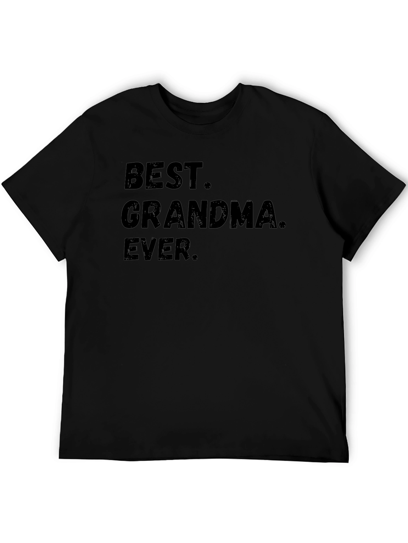 Best Grandma Ever Black Graphic T-Shirt