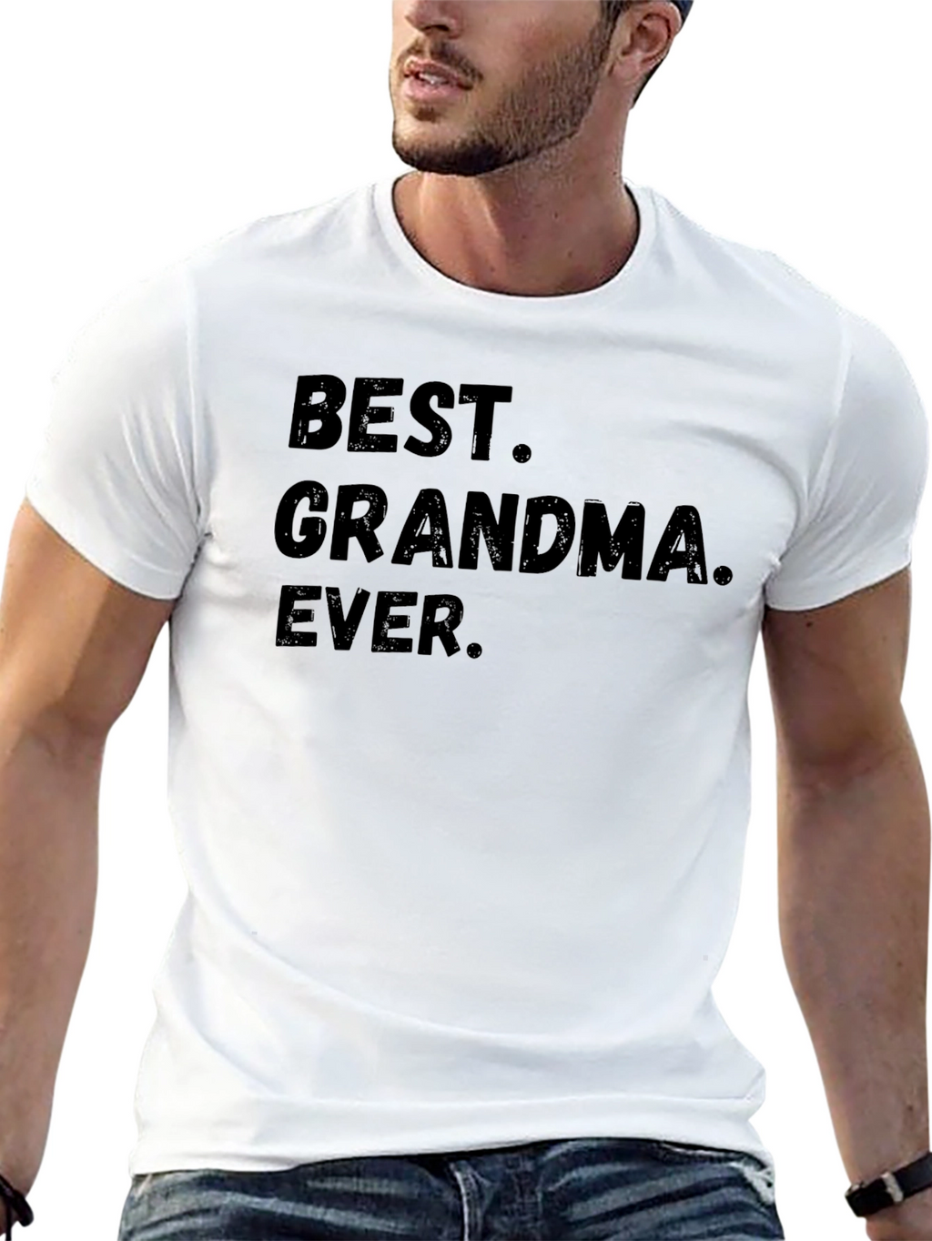 Best Grandma Ever Black Graphic T-Shirt