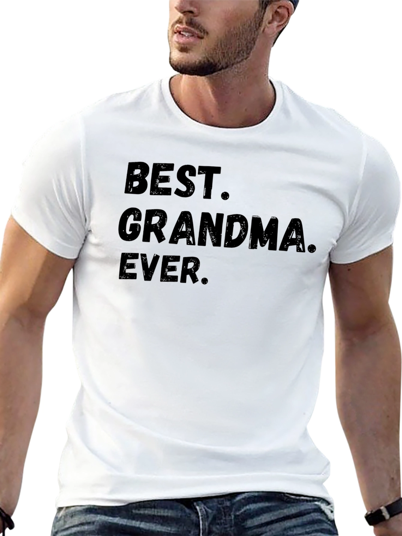 Best Grandma Ever Black Graphic T-Shirt