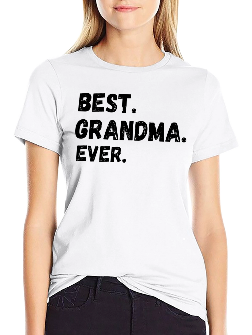 Best Grandma Ever Black Graphic T-Shirt