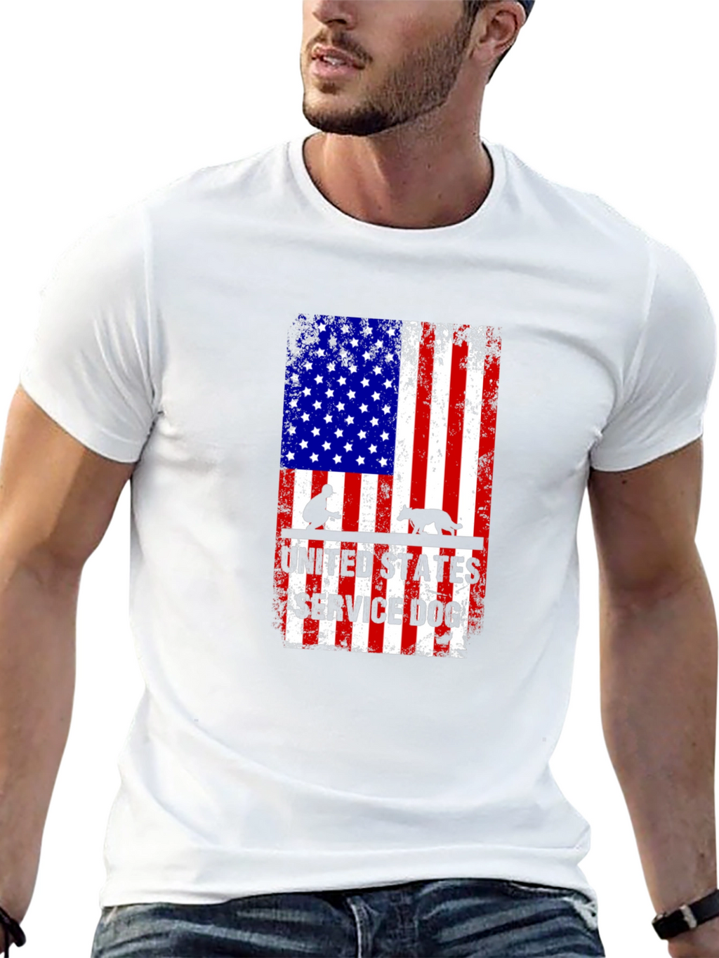 United States Service Dog Flag T-Shirt