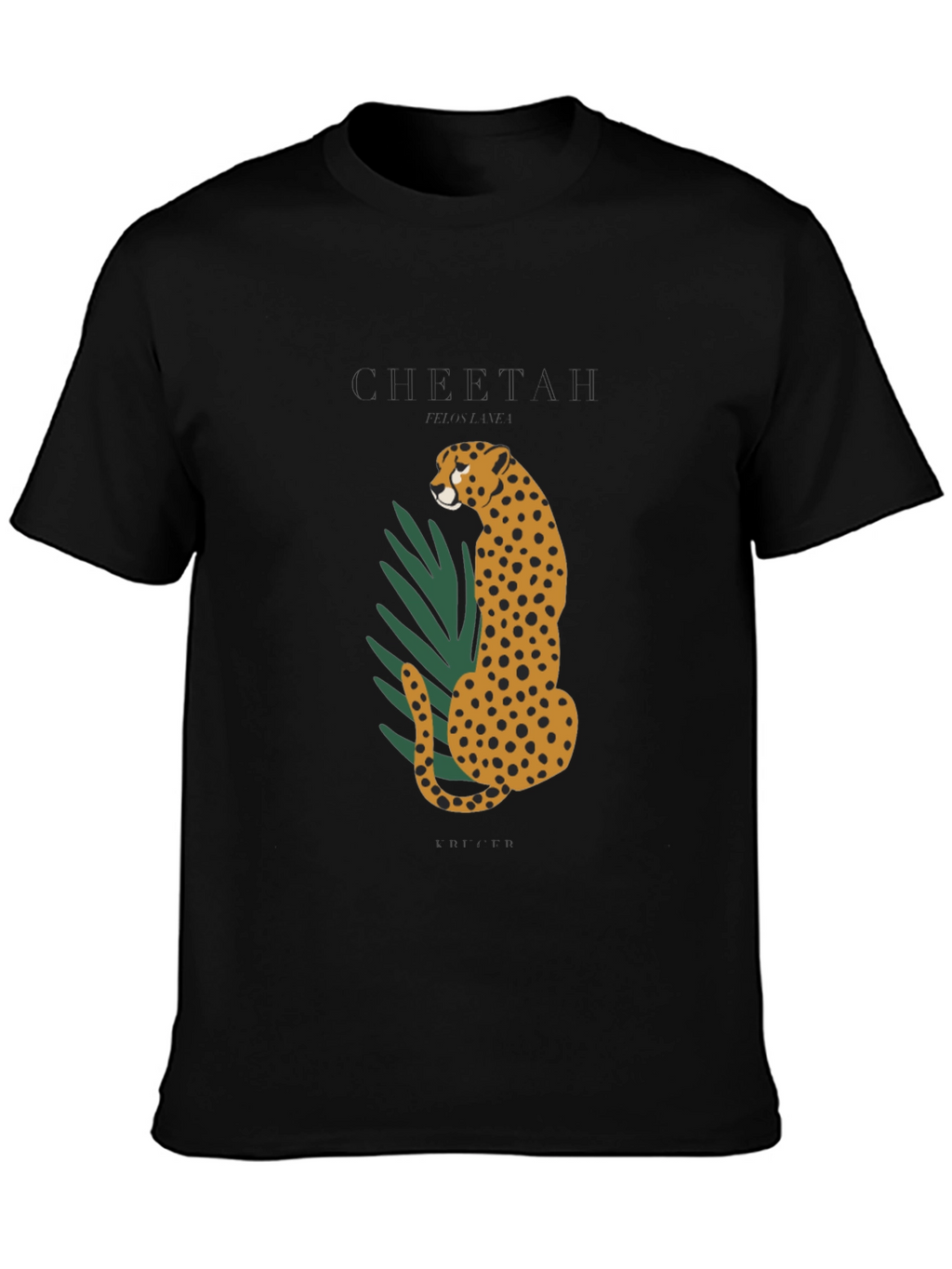Cheetah Graphic Black T-Shirt