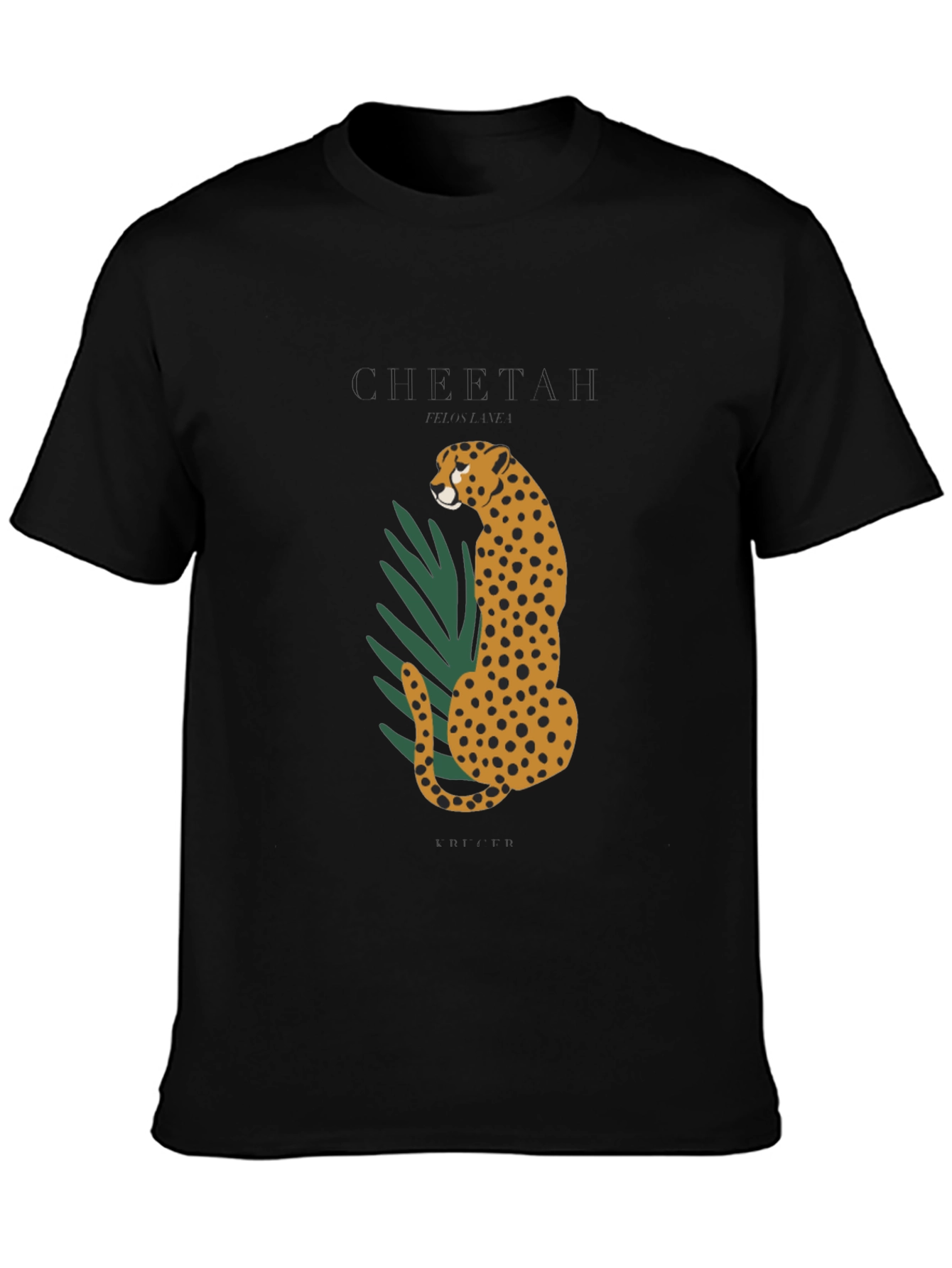 Cheetah Graphic Black T-Shirt