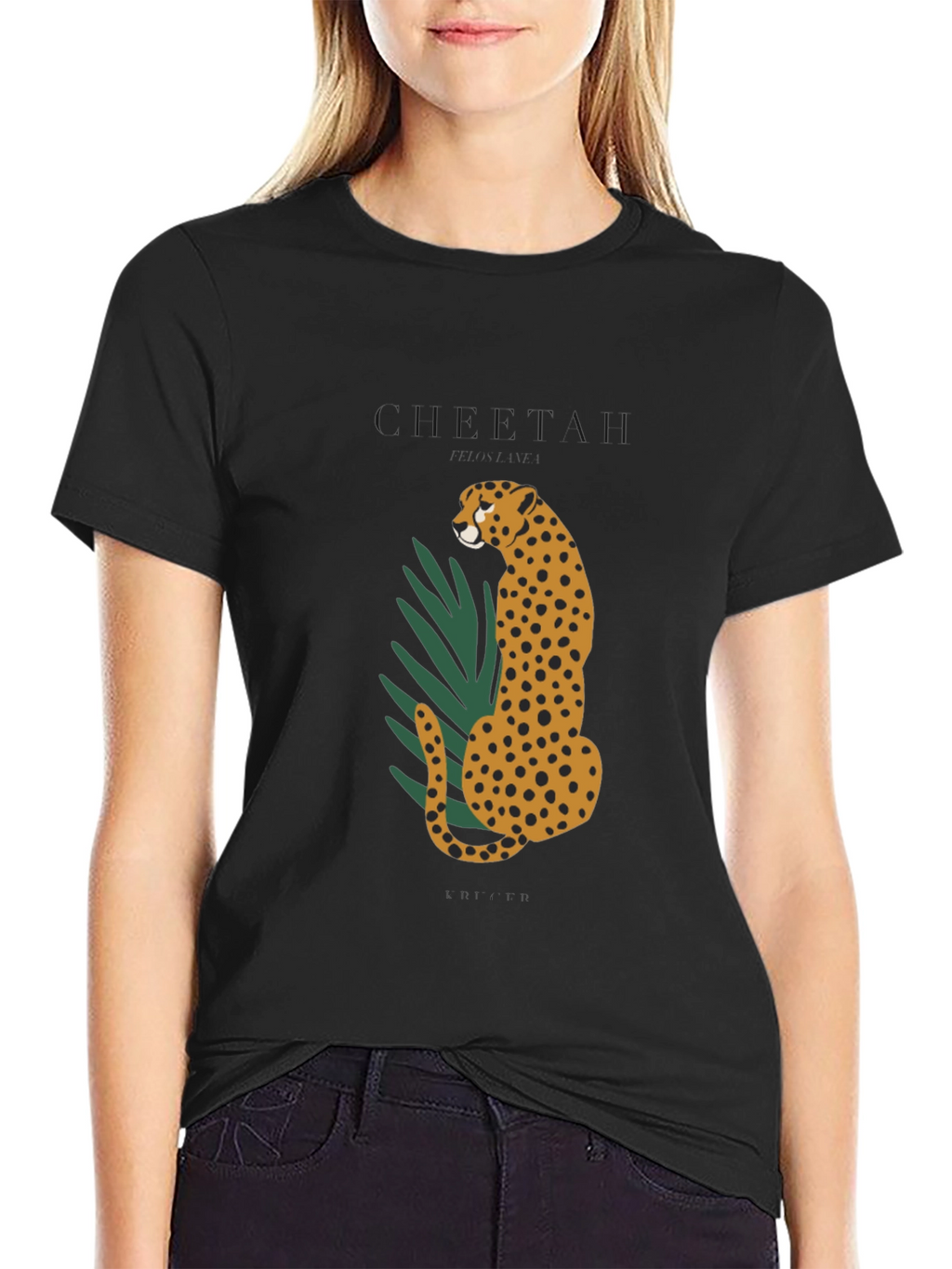 Cheetah Graphic Black T-Shirt