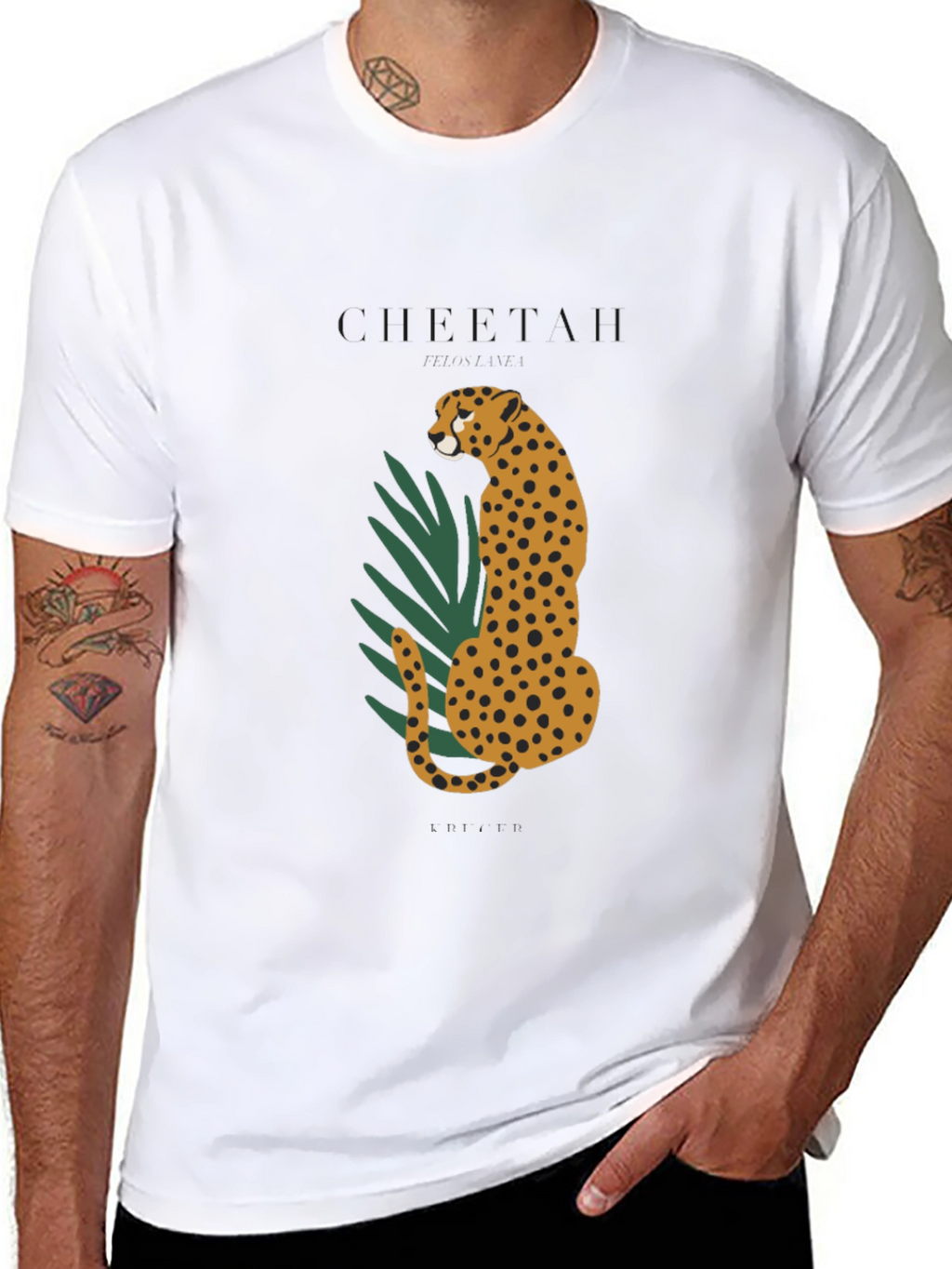 Cheetah Graphic Black T-Shirt