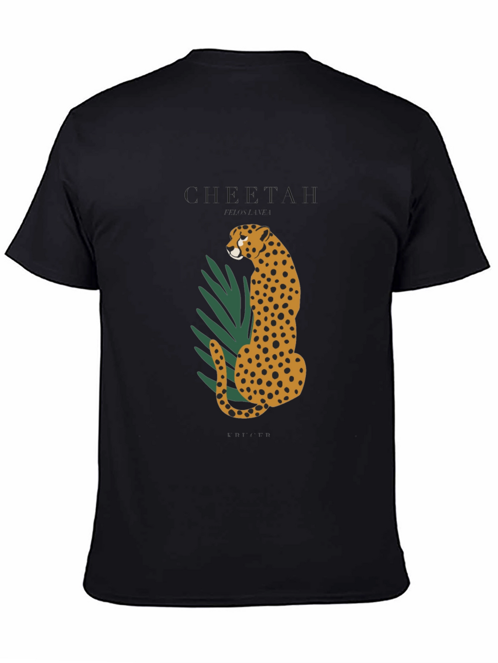 Cheetah Graphic Black T-Shirt