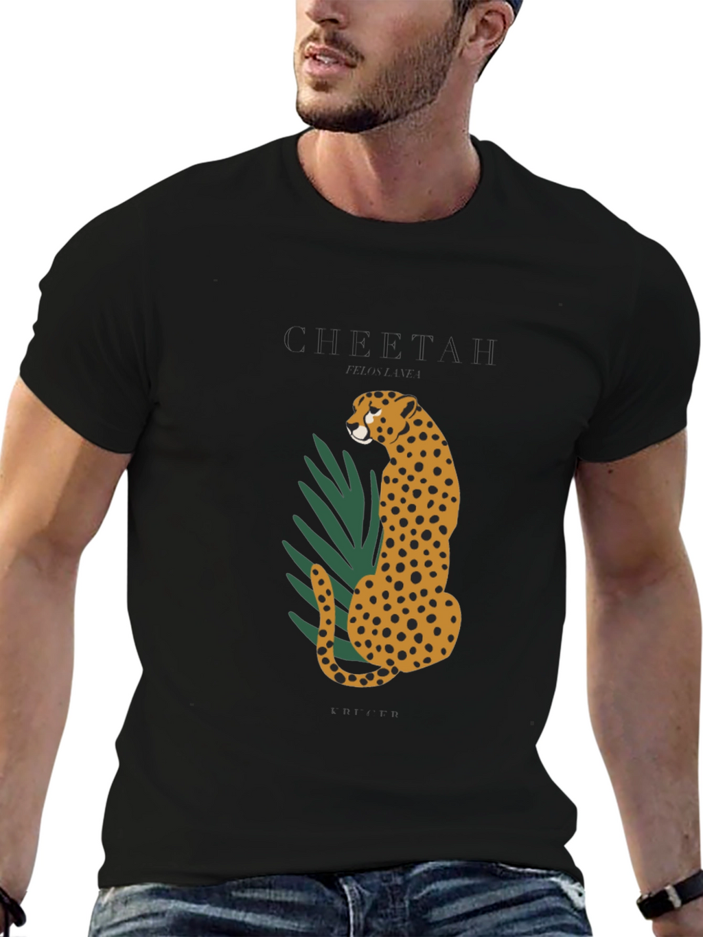 Cheetah Graphic Black T-Shirt