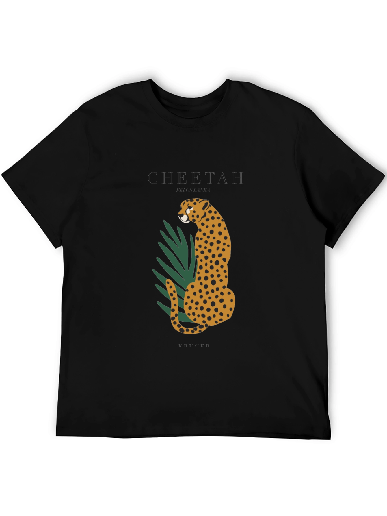 Cheetah Graphic Black T-Shirt