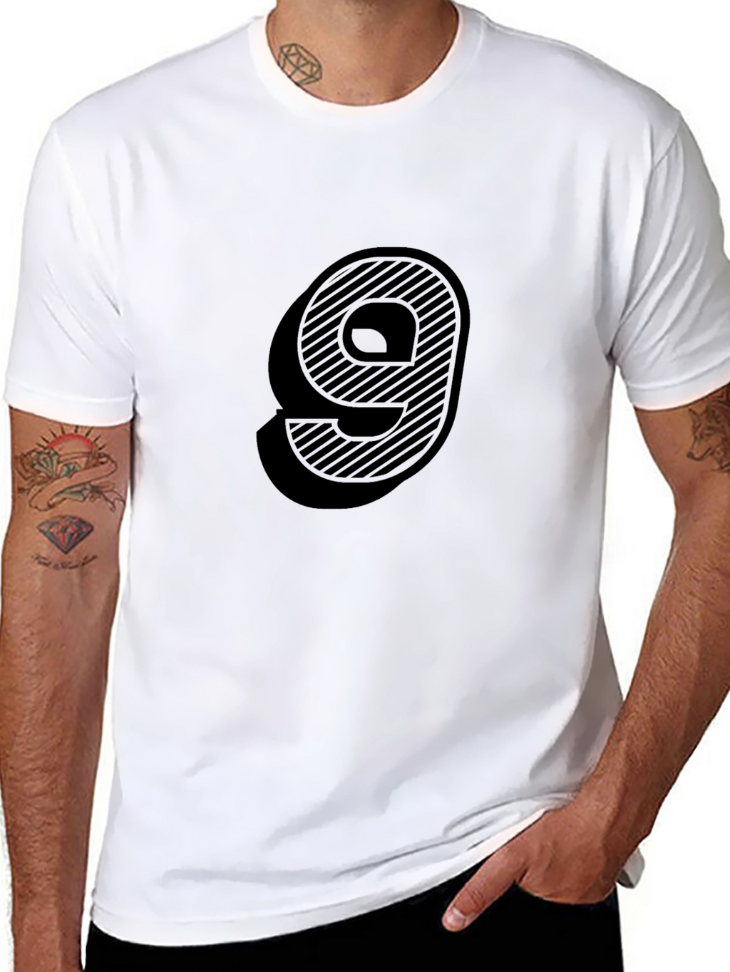 Stripped Nine Graphic Tee - Stylish & Unique