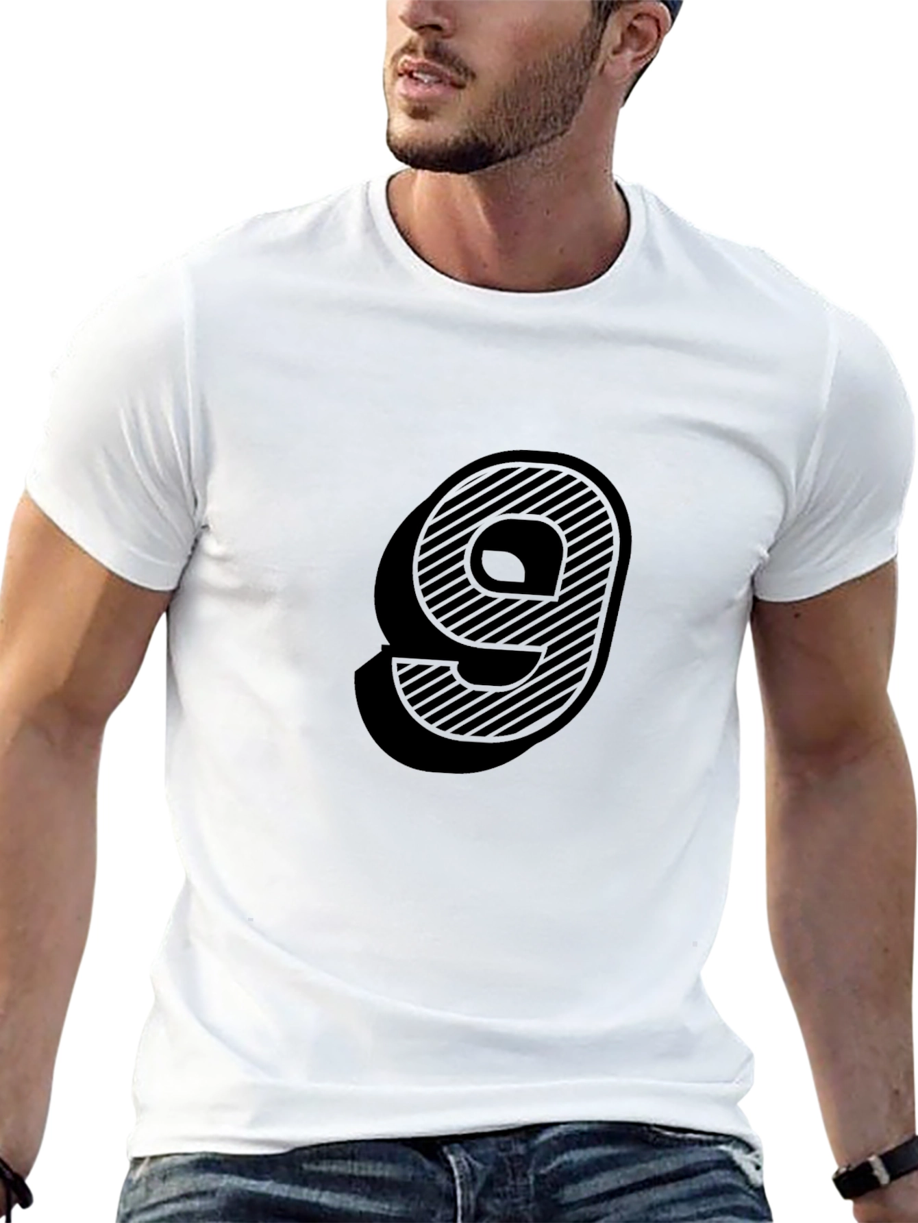 Stripped Nine Graphic Tee - Stylish & Unique