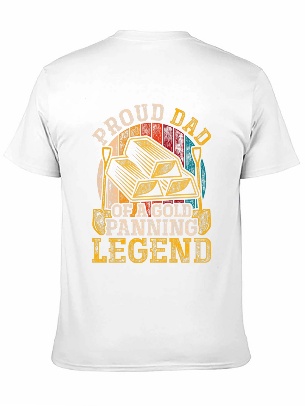 Proud Dad Gold Panning Legend Black T-Shirt