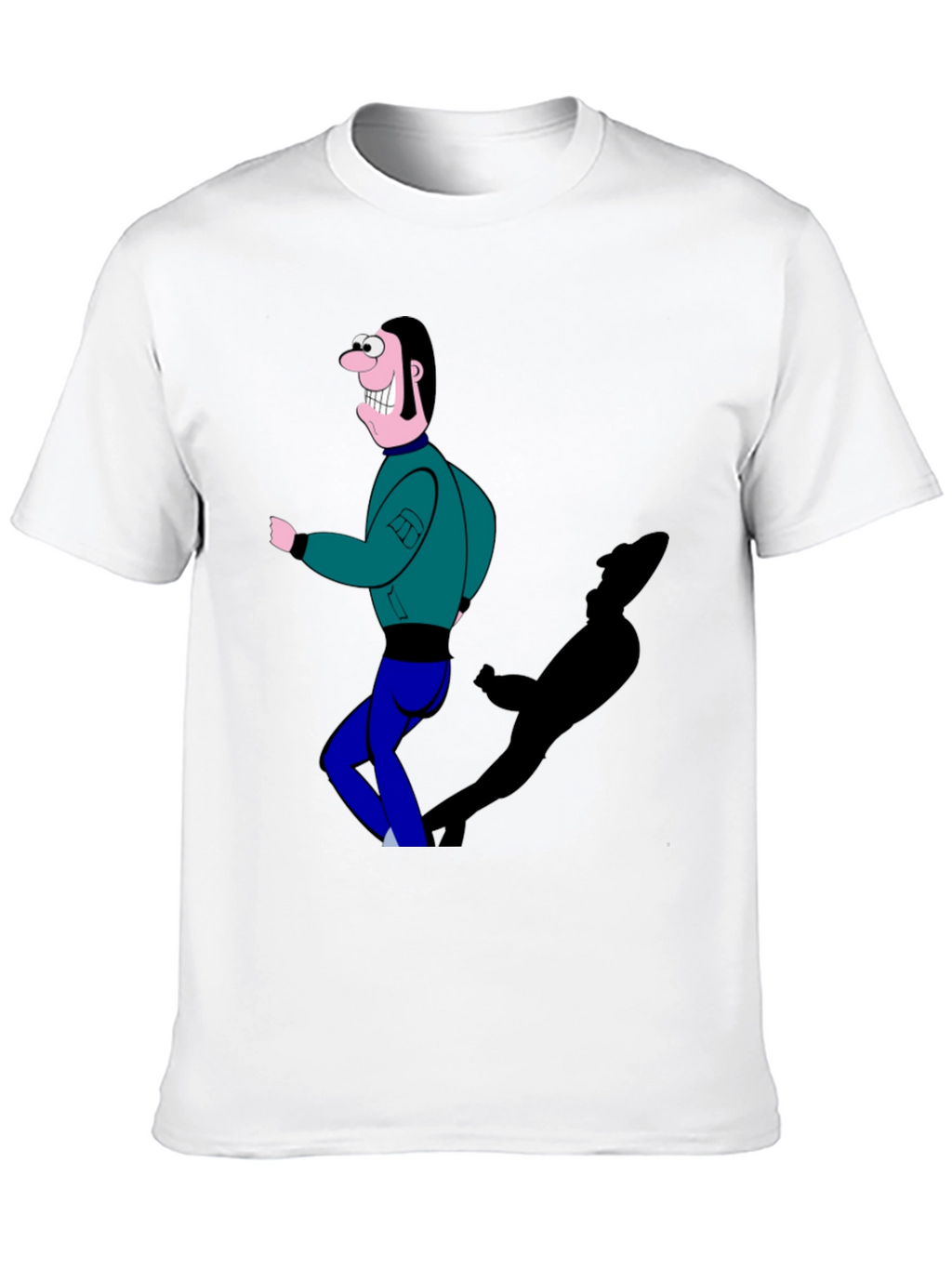 Cartoon Man Graphic T-Shirt Black Tee
