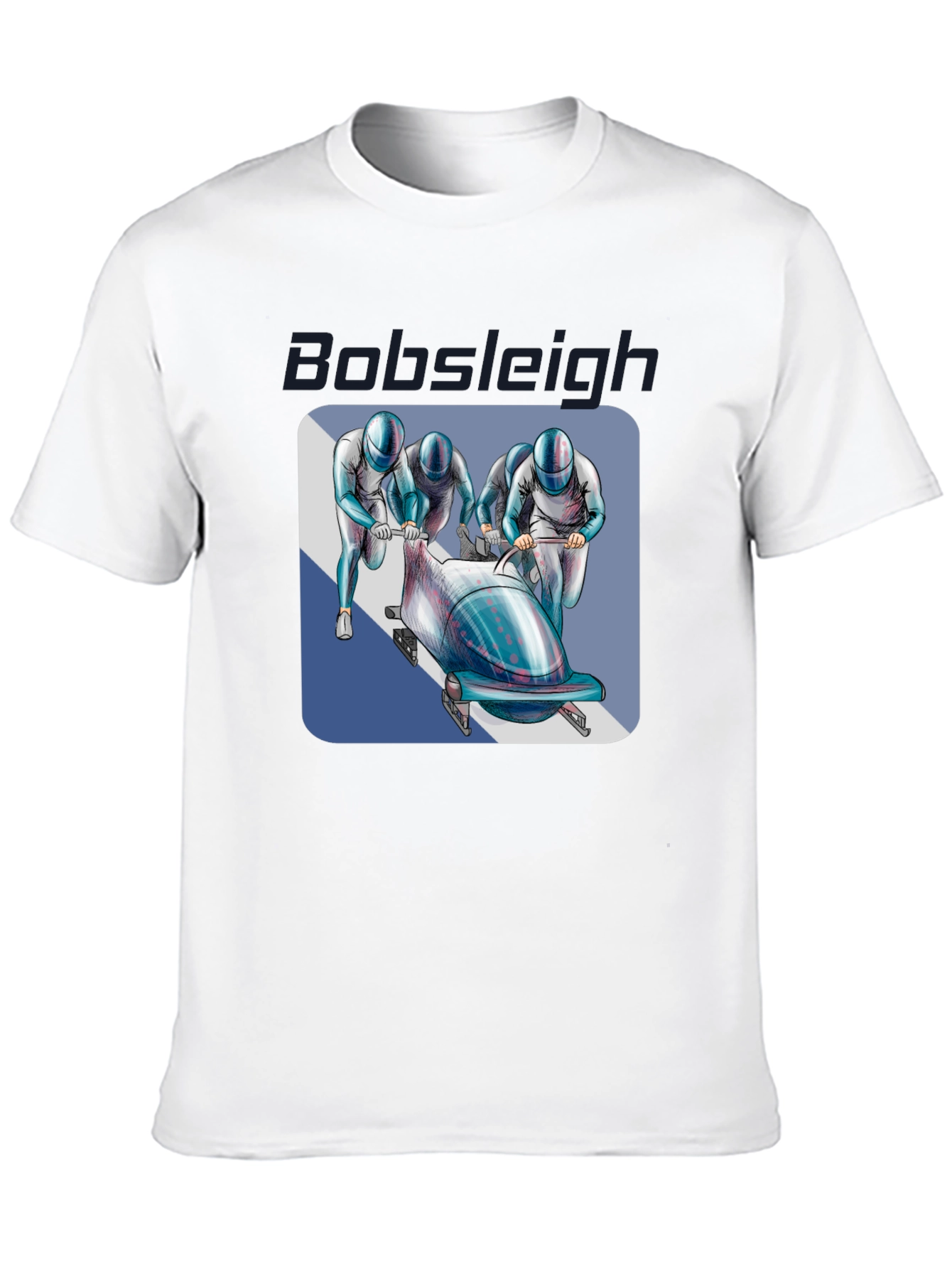 Bobsleigh Team Graphic Tee - Black Cotton Blend