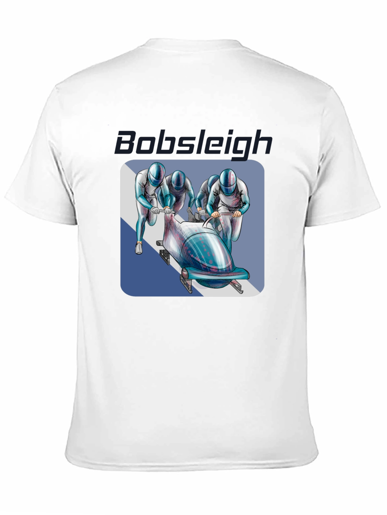 Bobsleigh Team Graphic Tee - Black Cotton Blend