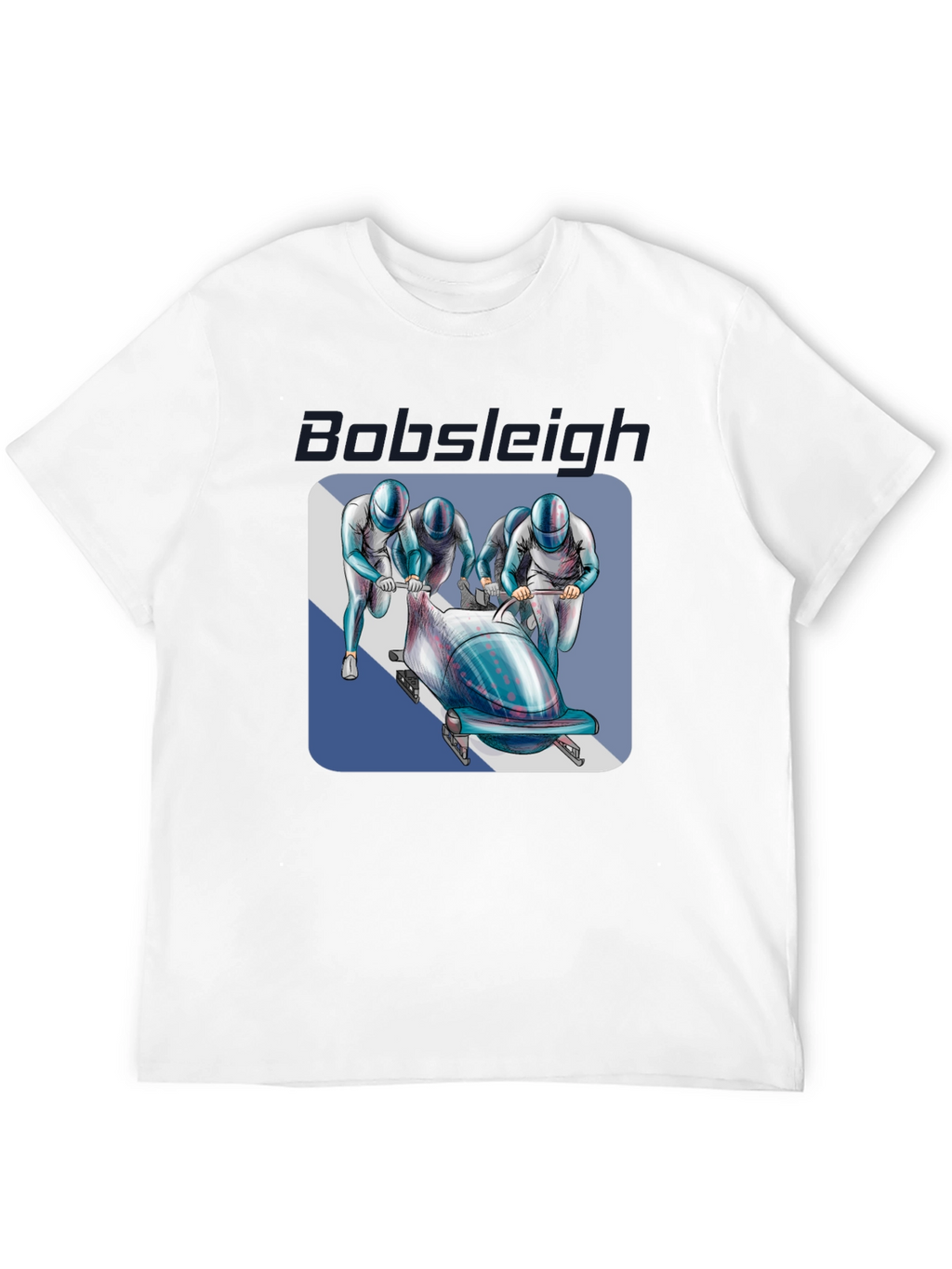 Bobsleigh Team Graphic Tee - Black Cotton Blend