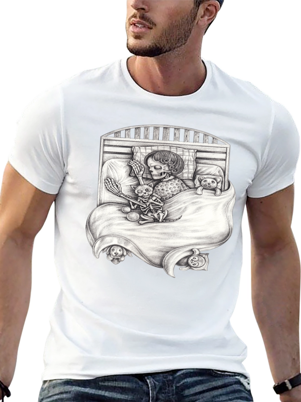 Skeleton Bedtime Story T-Shirt