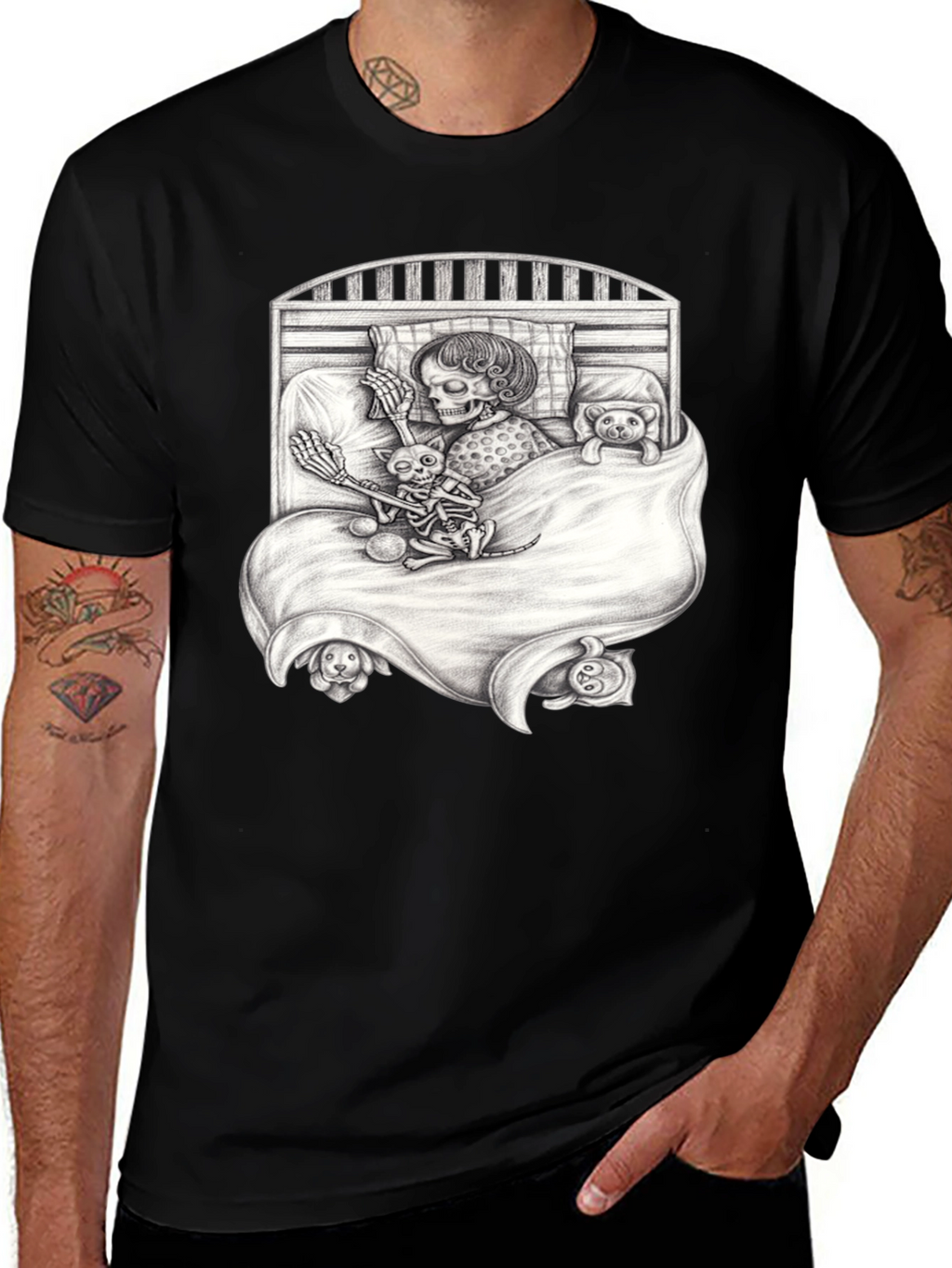 Skeleton Bedtime Story T-Shirt