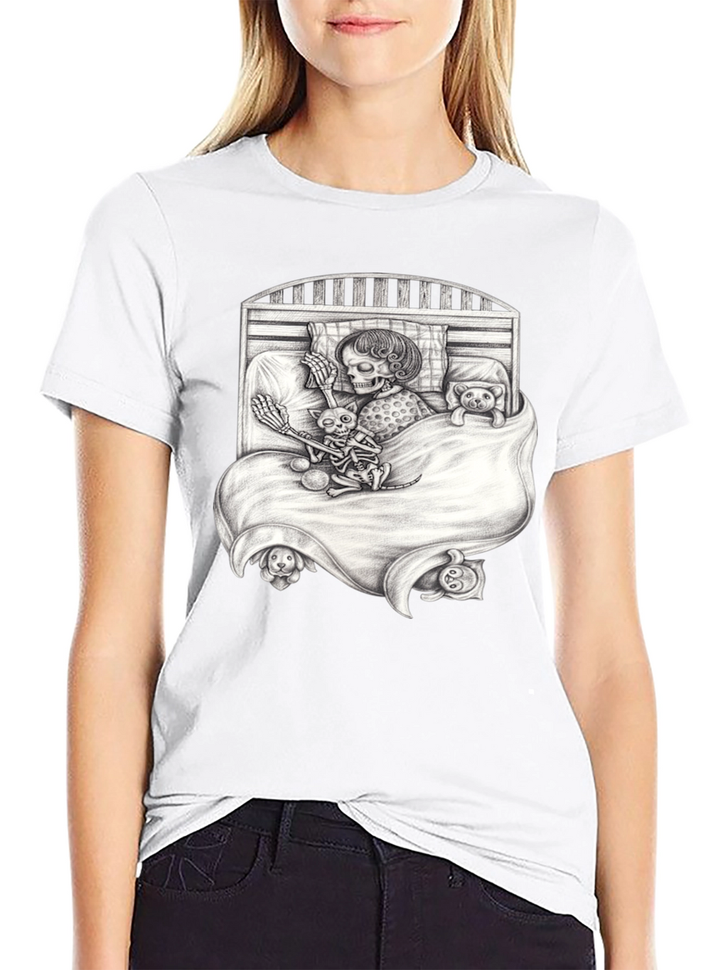 Skeleton Bedtime Story T-Shirt
