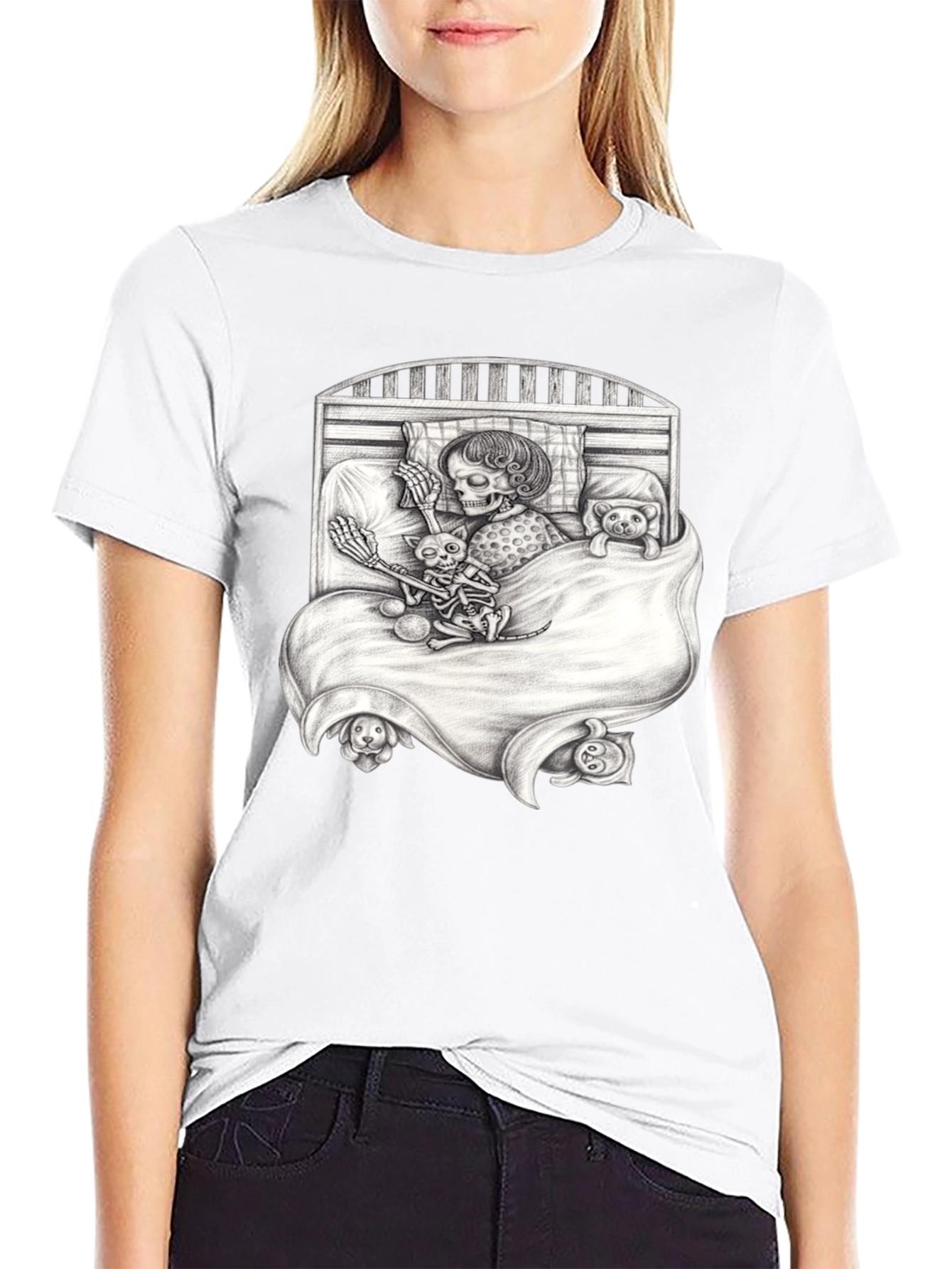 Skeleton Bedtime Story T-Shirt