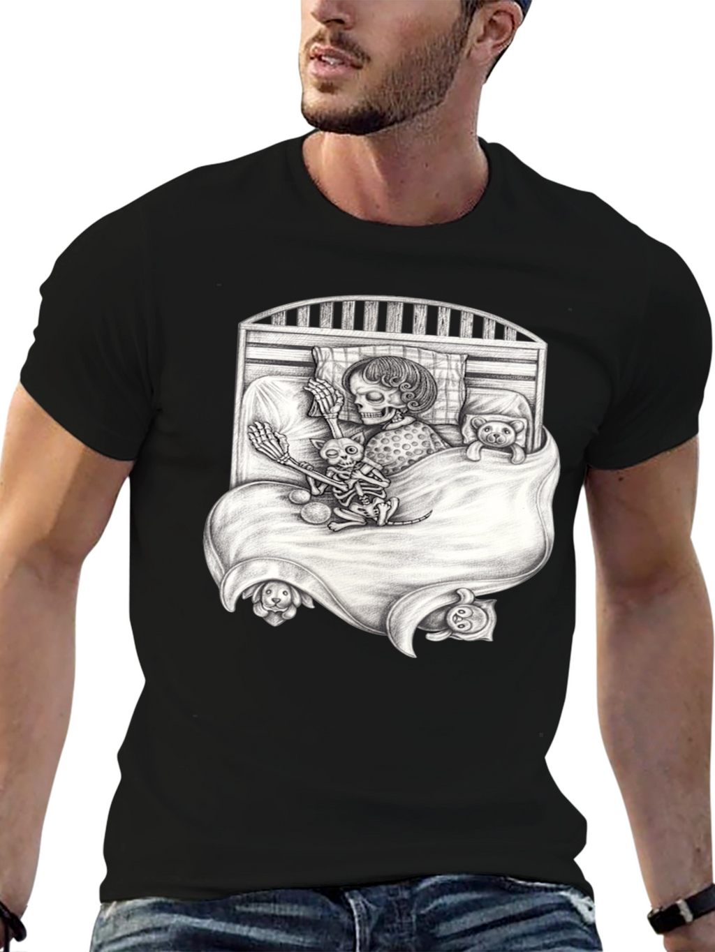 Skeleton Bedtime Story T-Shirt