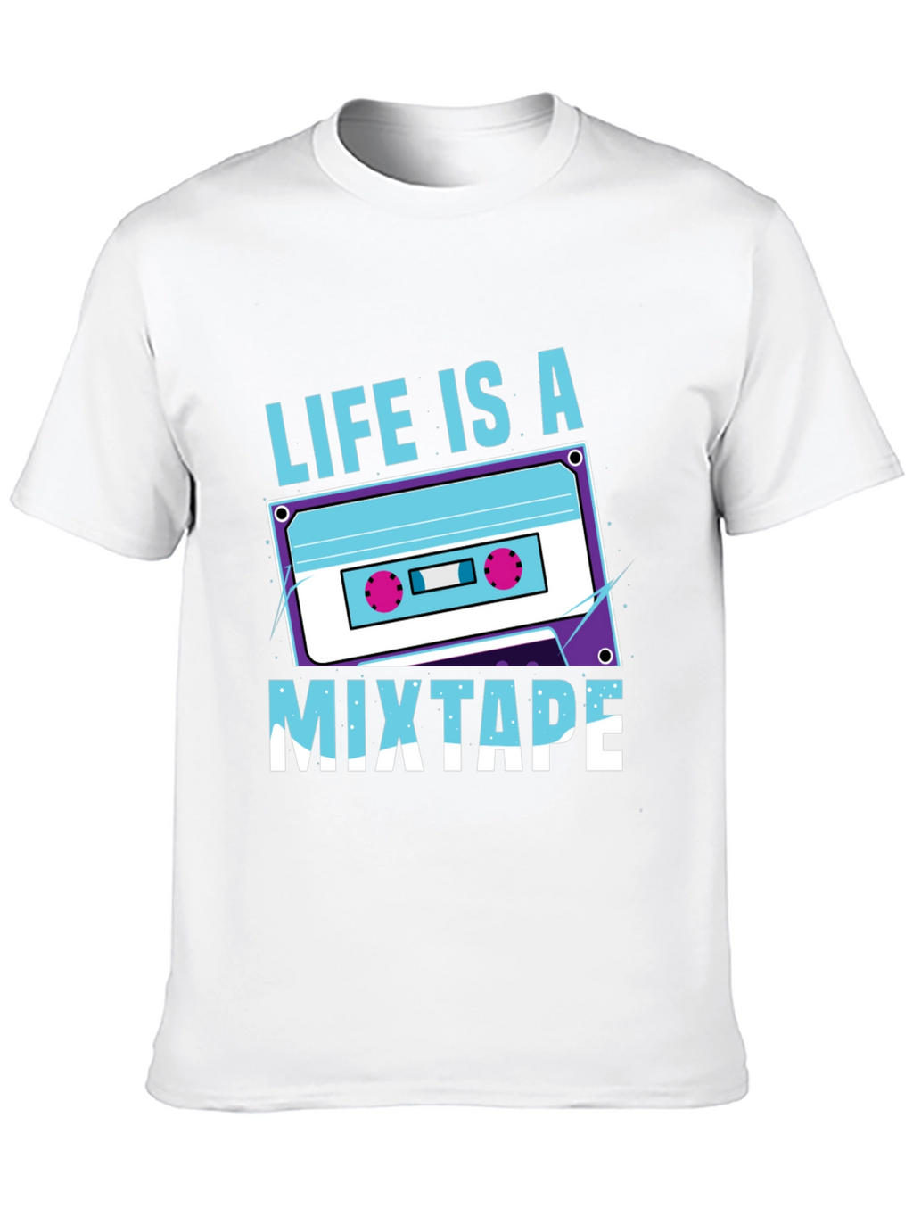 Life Is A Mixtape Graphic Tee - Retro Style
