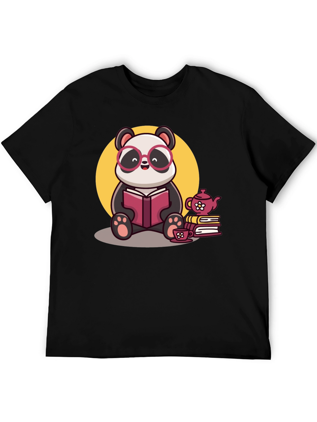 Bookish Panda Graphic Tee - Reading Panda Shirt