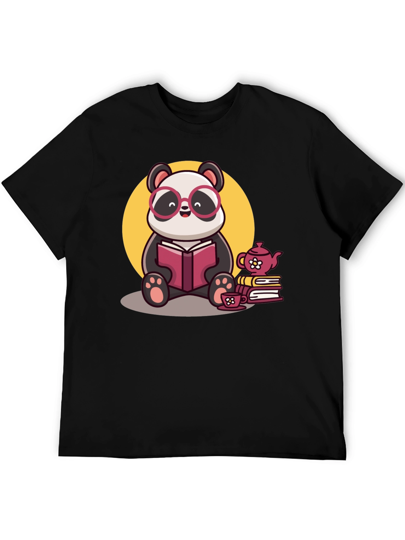 Bookish Panda Graphic Tee - Reading Panda Shirt