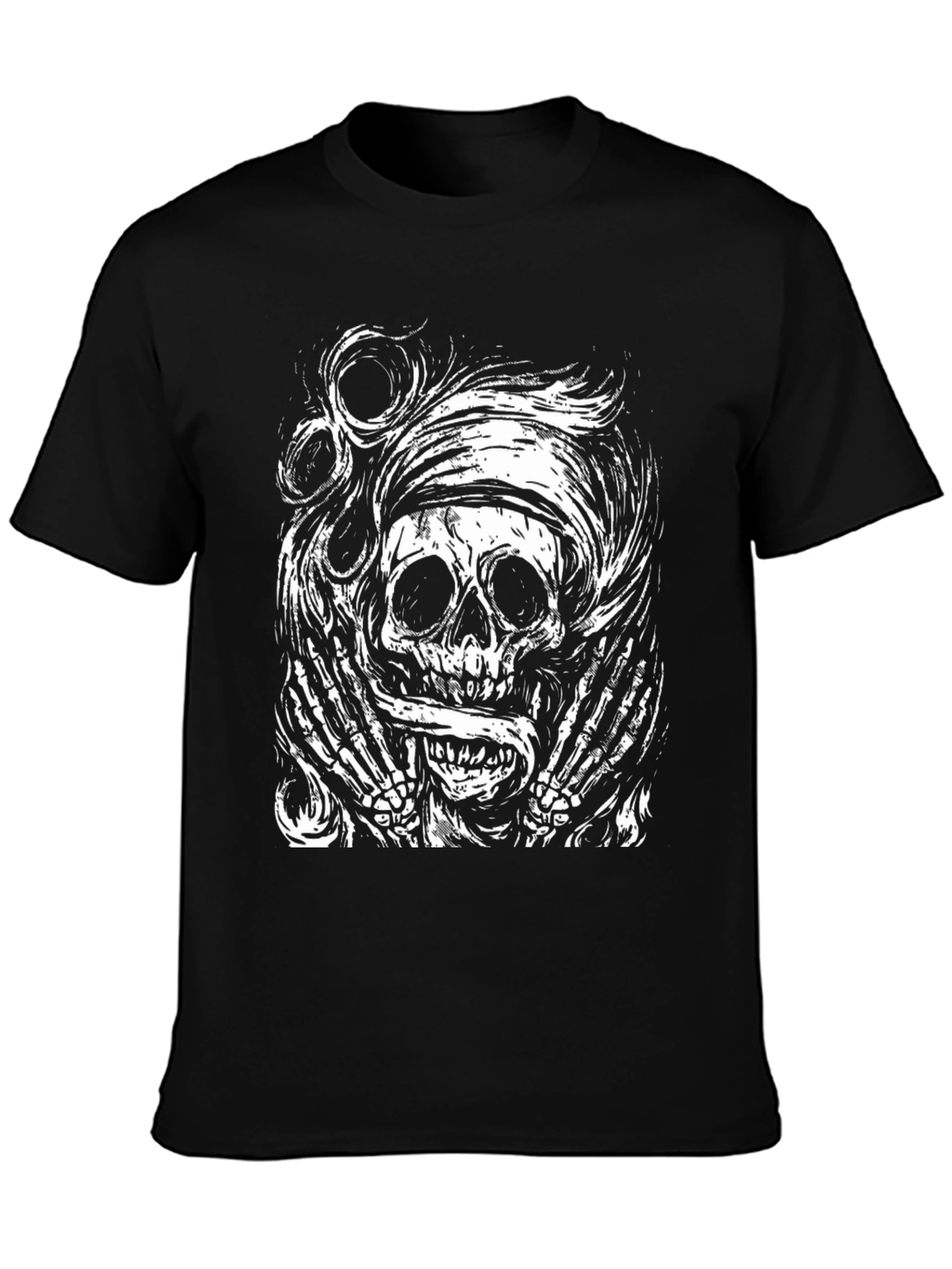 Skull & Bones Graphic Tee - Black