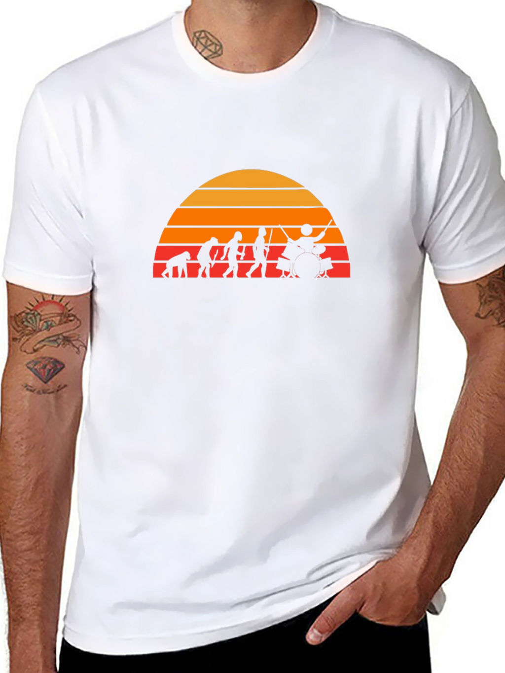 Drummer Evolution T-Shirt - Black