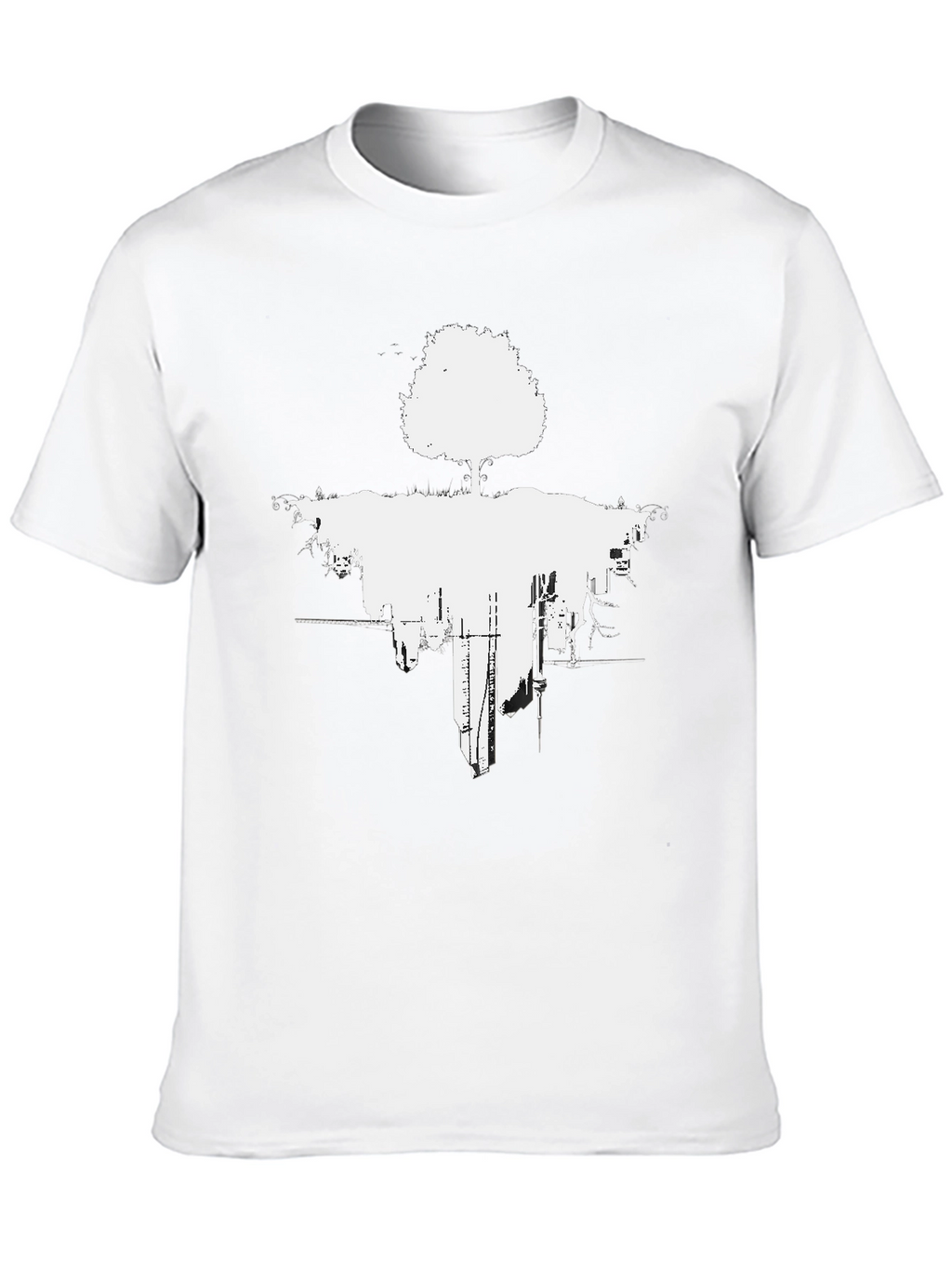 Abstract Tree Cityscape Graphic Tee