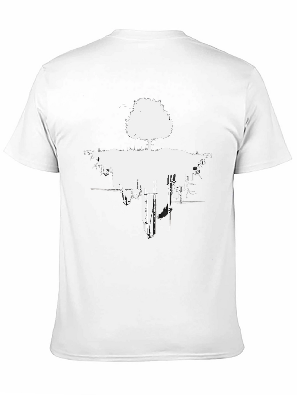 Abstract Tree Cityscape Graphic Tee