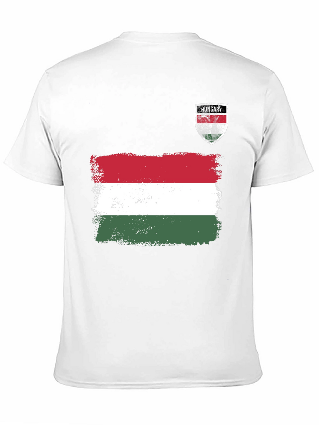 Hungary Flag T-Shirt Distressed Crest Patriotic Pride Tee