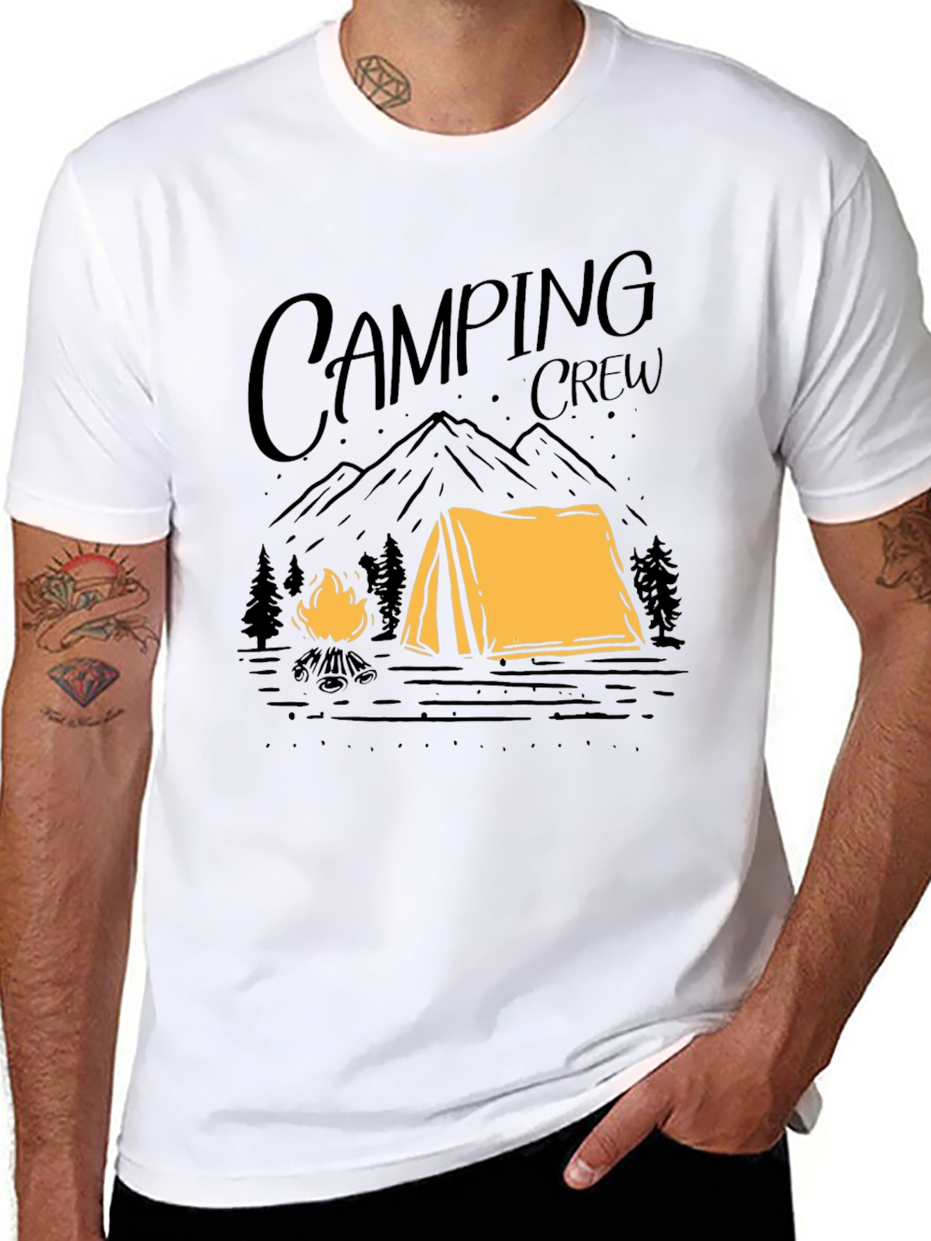 Camping Crew Graphic Tee - Outdoor Adventure Shirt