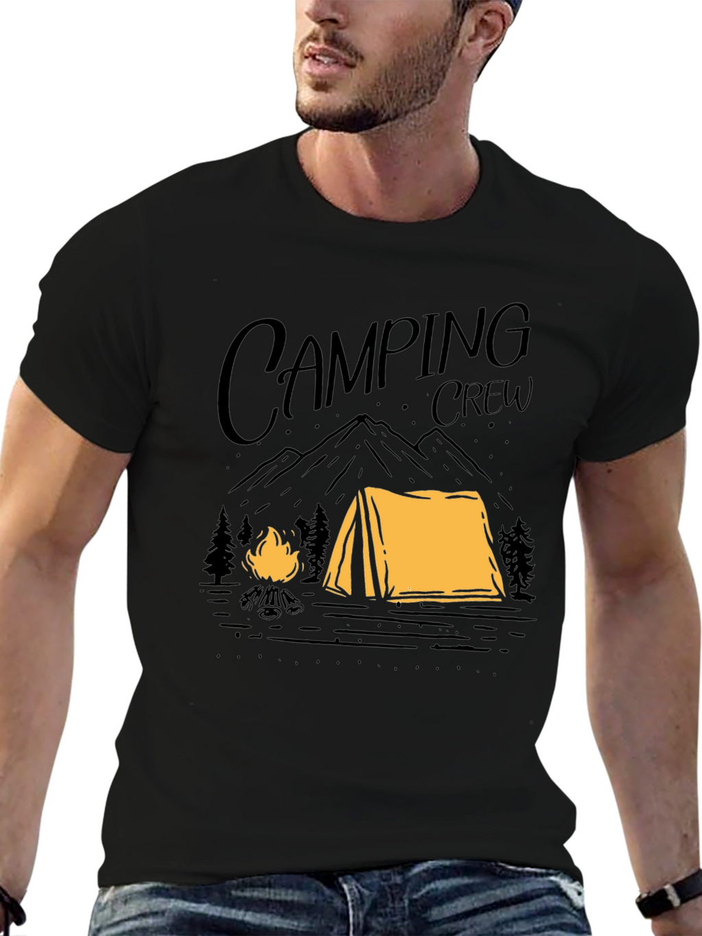 Camping Crew Graphic Tee - Outdoor Adventure Shirt