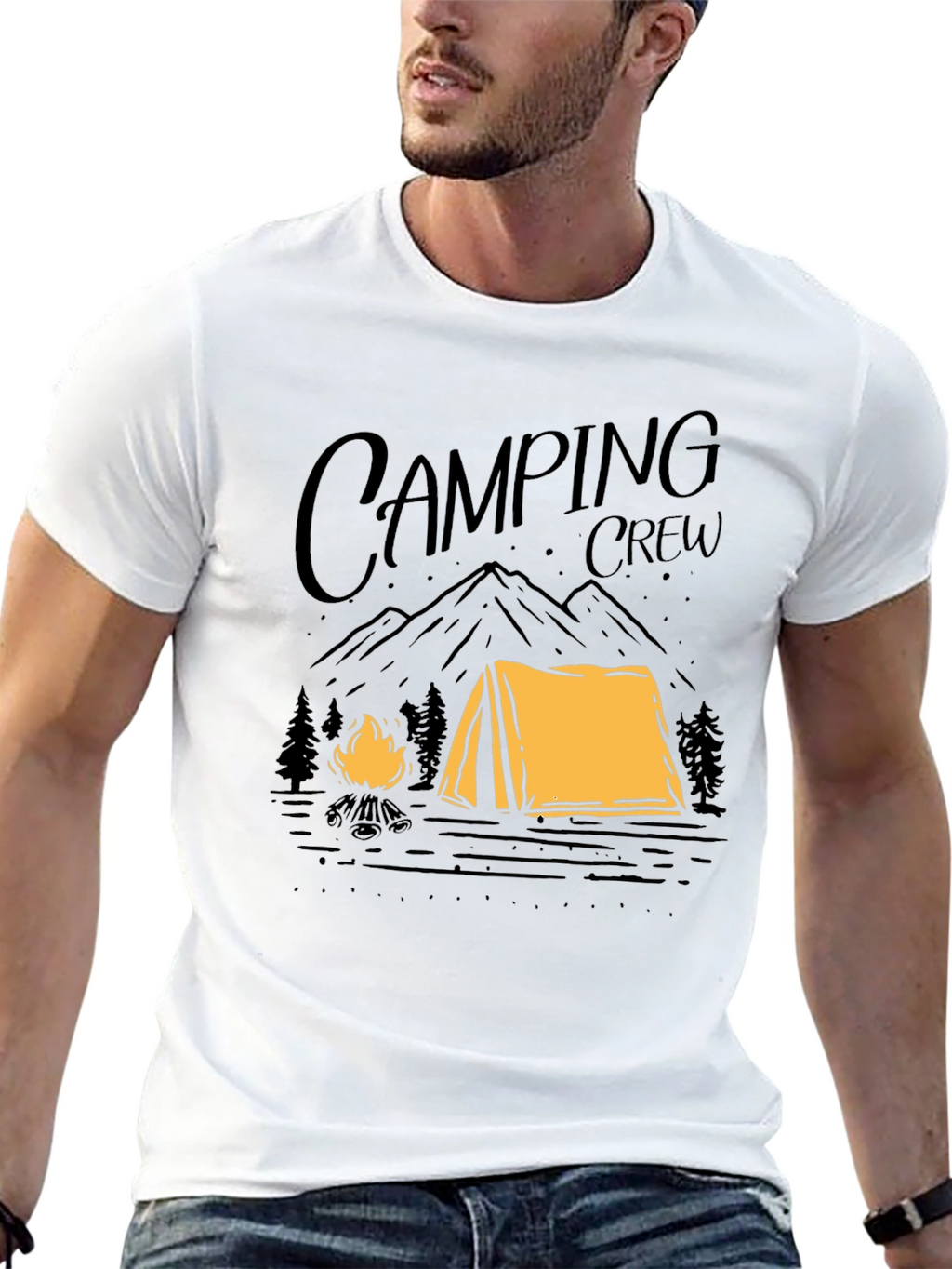 Camping Crew Graphic Tee - Outdoor Adventure Shirt