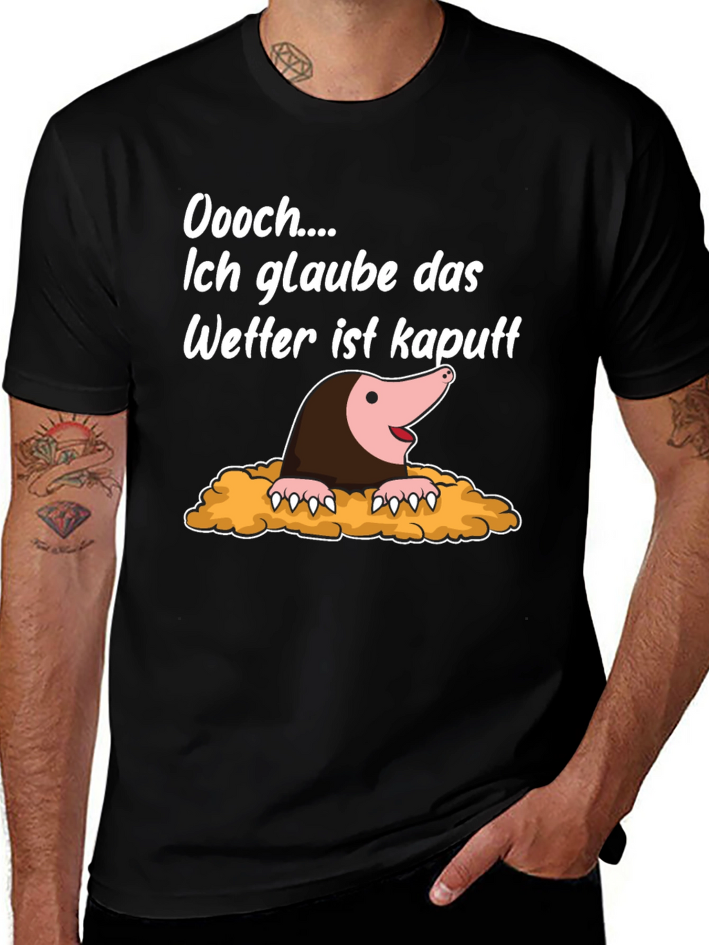 Funny Mole Weather Pun T-Shirt