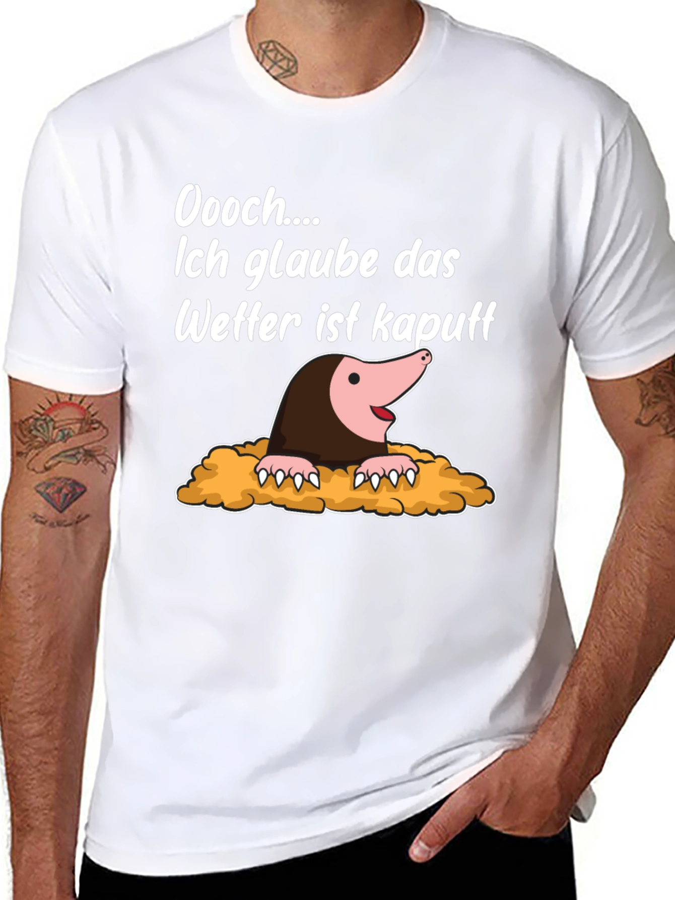 Funny Mole Weather Pun T-Shirt