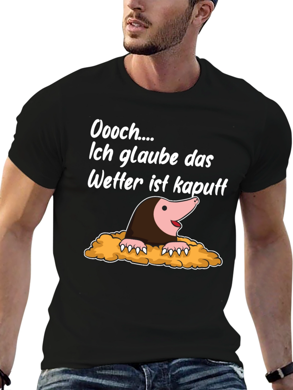 Funny Mole Weather Pun T-Shirt