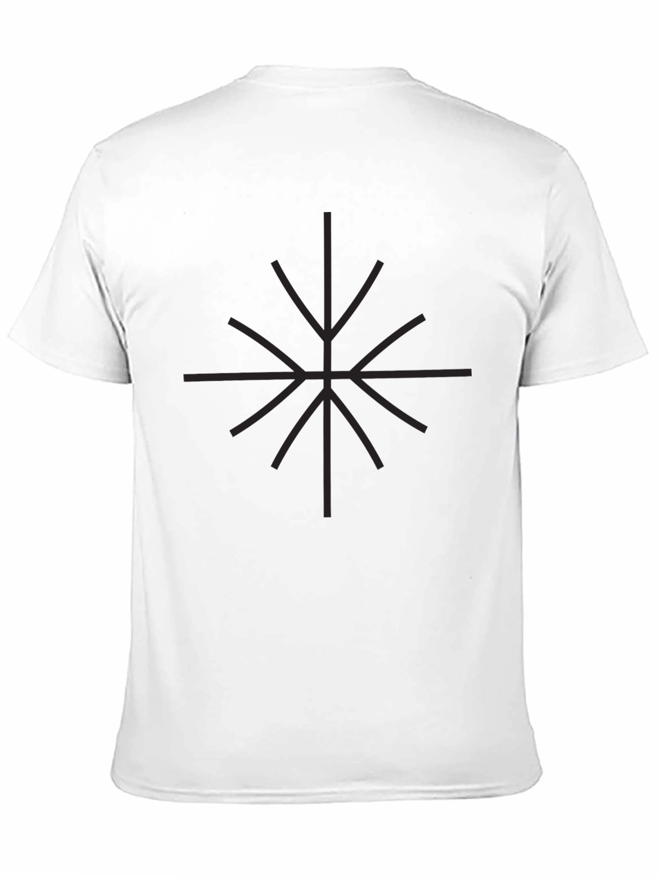 Geometric Star Graphic Print Black T-Shirt