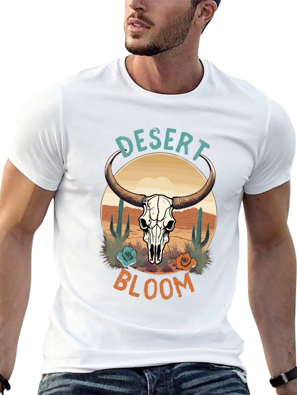 Desert Bloom Graphic Tee - Western Style