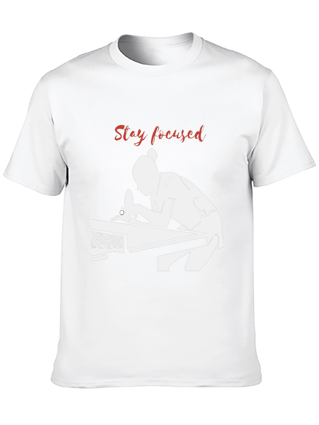 Stay Focused Table Tennis Player Black T-Shirt