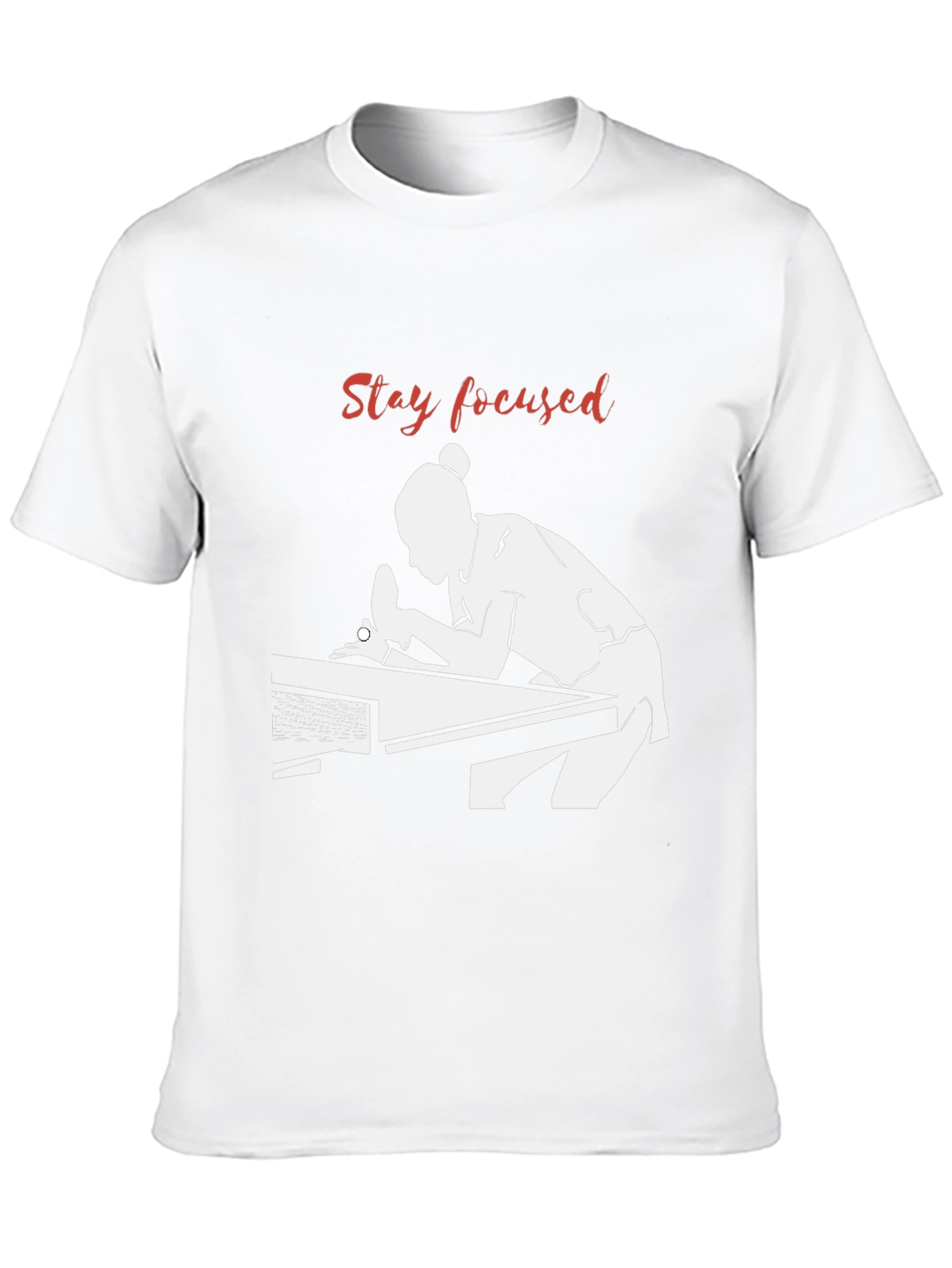 Stay Focused Table Tennis Player Black T-Shirt