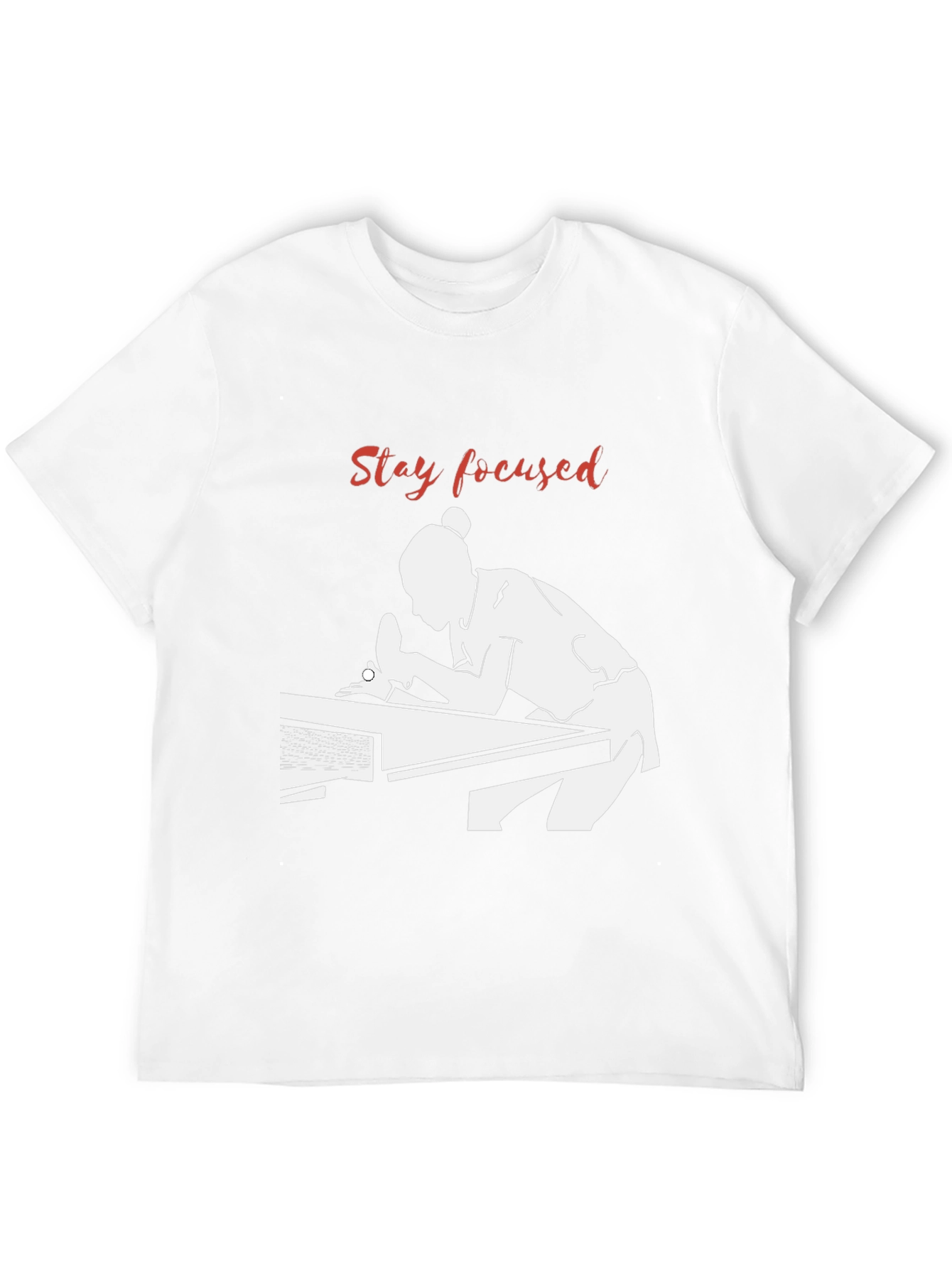 Stay Focused Table Tennis Player Black T-Shirt