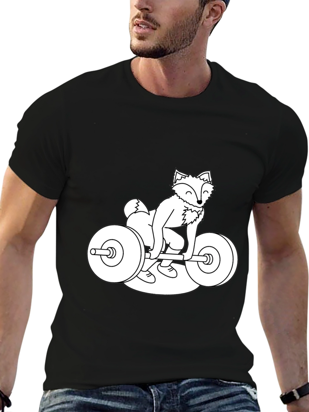 Fox Lifting Barbell T-Shirt - Gym Animal Tee