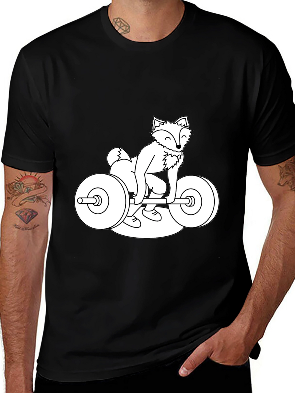 Fox Lifting Barbell T-Shirt - Gym Animal Tee