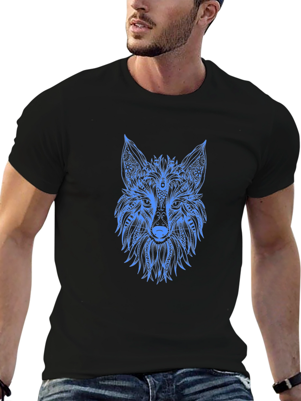 Aztec Fox Graphic T-Shirt - Unique Design